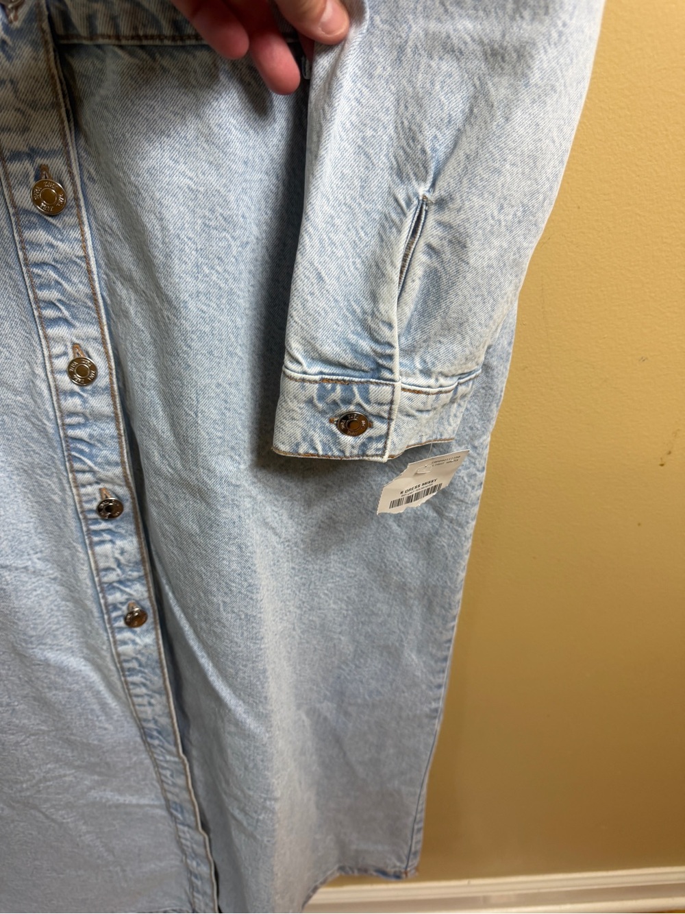 NWT Zara acid wash long sleeve denim dress XXL - Picture 8 of 10
